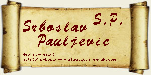 Srboslav Pauljević vizit kartica